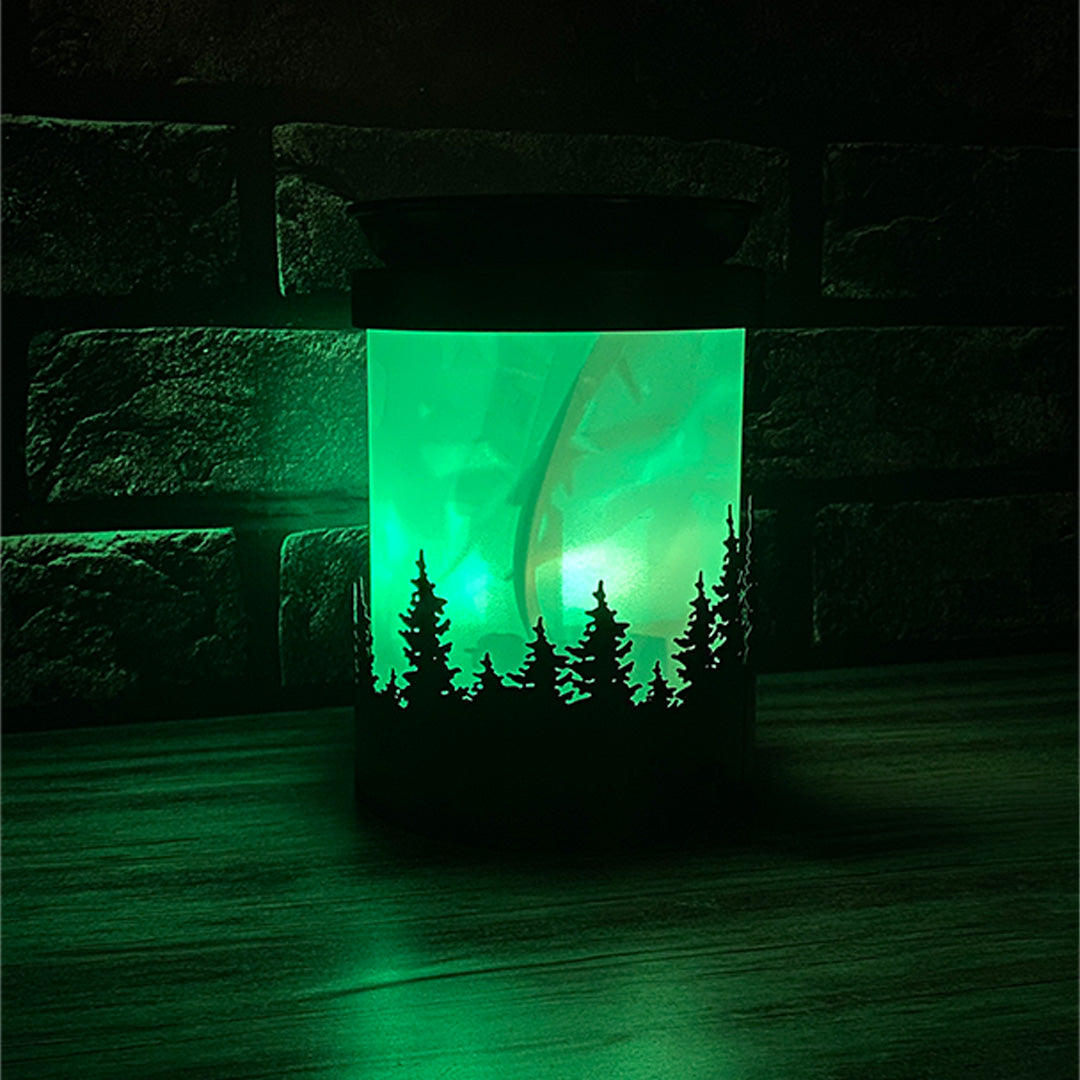 Aurora Northern Lights Electric Wax Melt Burner with LED Lights - Perfect for Aromatherapy, Home Decor, and Relaxation