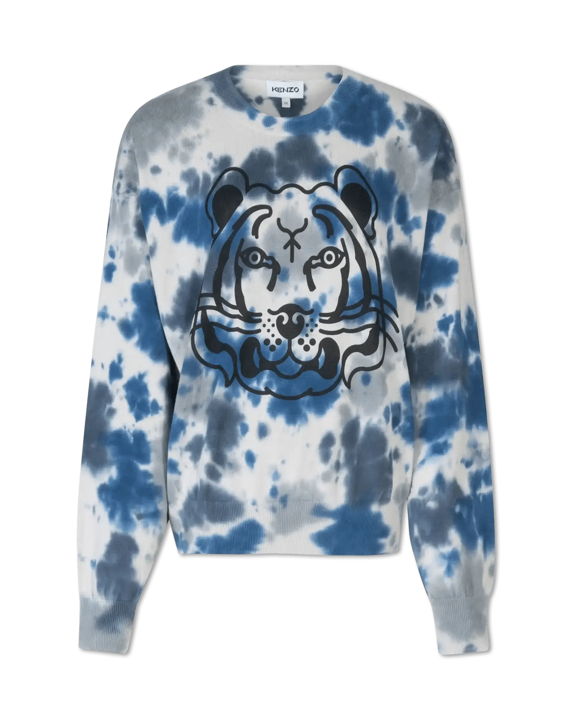 K Tiger Tie Dye Crewneck Sweatshirt for Women & Men - Soft Cotton Pullover with Unique Hippie Style - Perfect for Casual Wear, Street Fashion & Festival Outfits