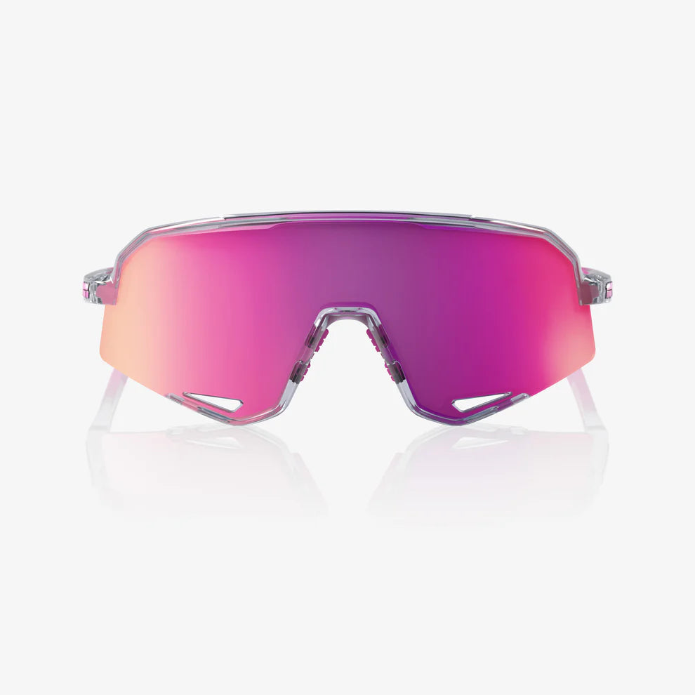 SLENDALE 100% UV Protection Sunglasses - Polished Translucent Grey Frame with Purple Multilayer Mirror Lens for Men & Women | Perfect for Driving, Beach, and Outdoor Activities