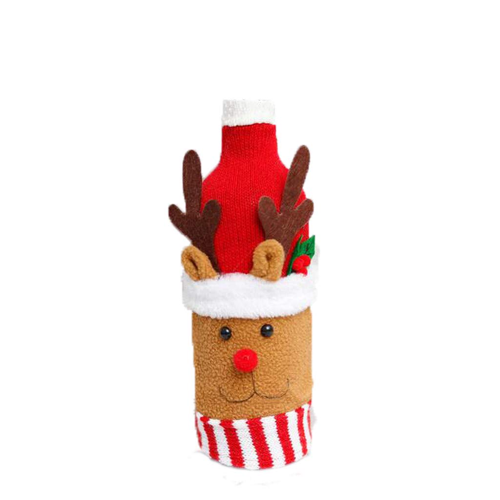 Festive Christmas Sweater Bottle Covers Set - Holiday Home Decor for Wine & Liquor Bottles - Perfect for Party Decorations, Gift Wrapping & Seasonal Celebrations