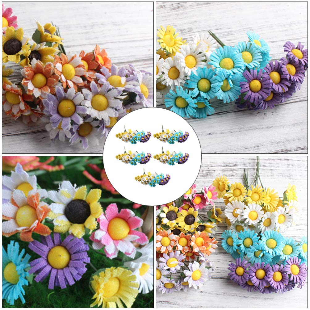 20Pcs Artificial Daisy Flowers - Fake Wildflower Bouquets for Wedding, Home & Spring Decor - Floral Table Centerpieces & Arrangements - Perfect for DIY Crafts, Party Decorations & Seasonal Displays