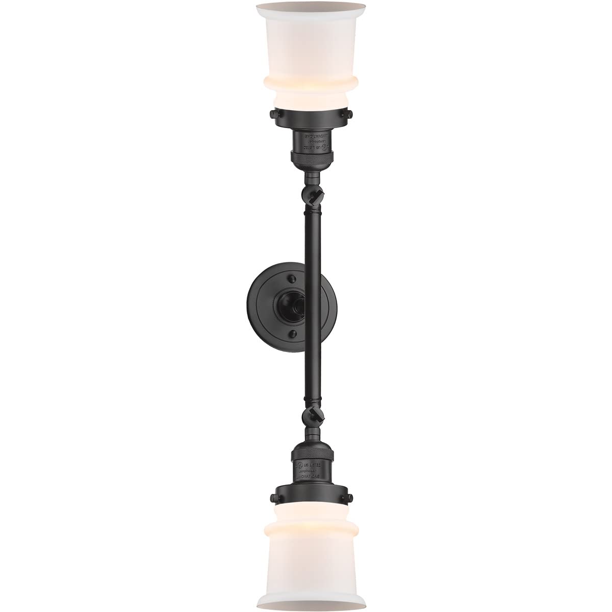 Franklin Restoration Collection 2-Light Bath Vanity Fixture in Oil Rubbed Bronze - Small Canton LED Bathroom Lighting for Modern & Traditional Homes