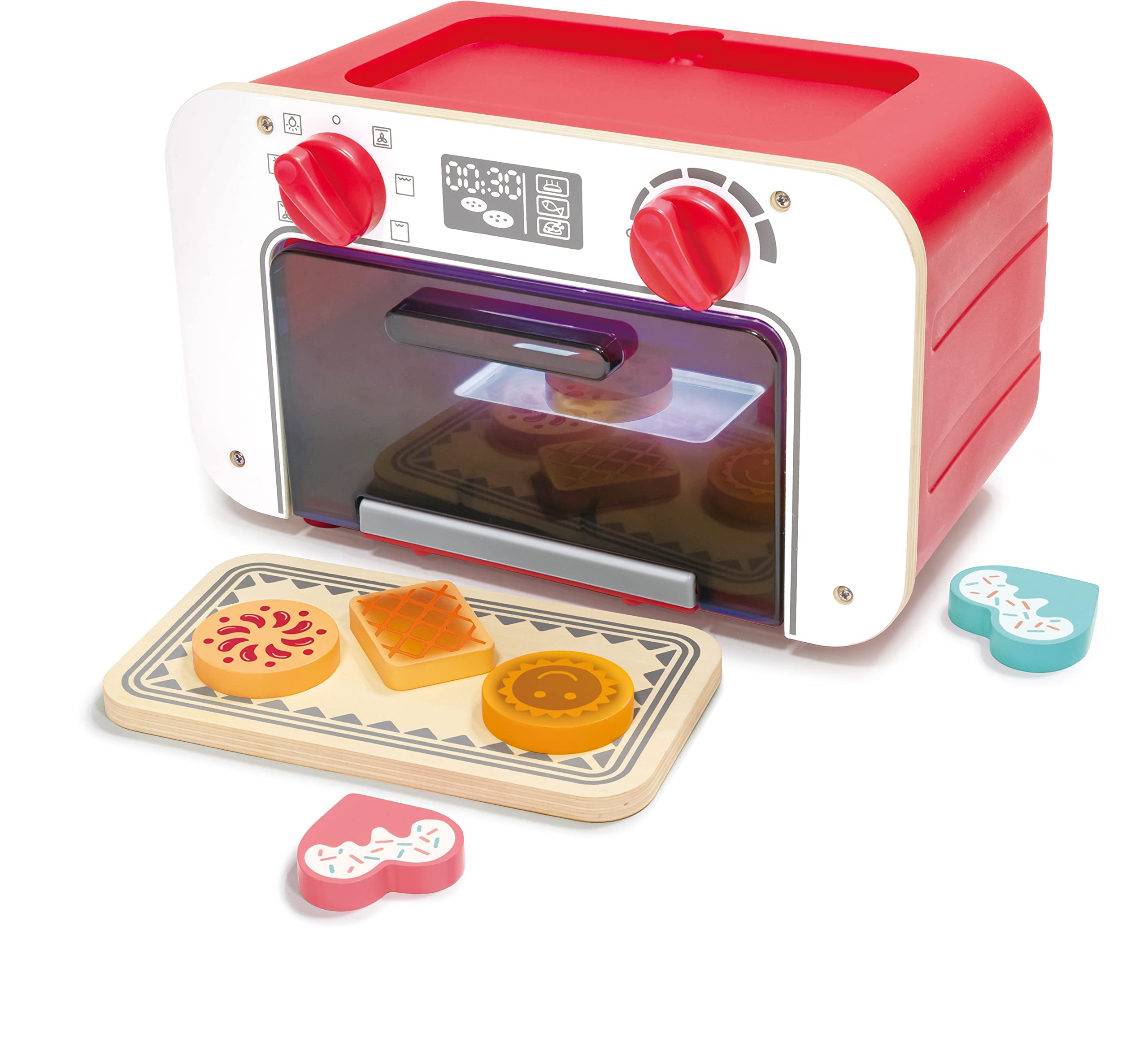 Hape My Baking Oven with Magic Cookies - Kids Pretend Play Toy Oven Set with Baking Tray & Cookies, Educational Cooking Toy for Toddlers Ages 3+ | Perfect for Imaginative Play, Birthday Gifts & Preschool Learning Activities