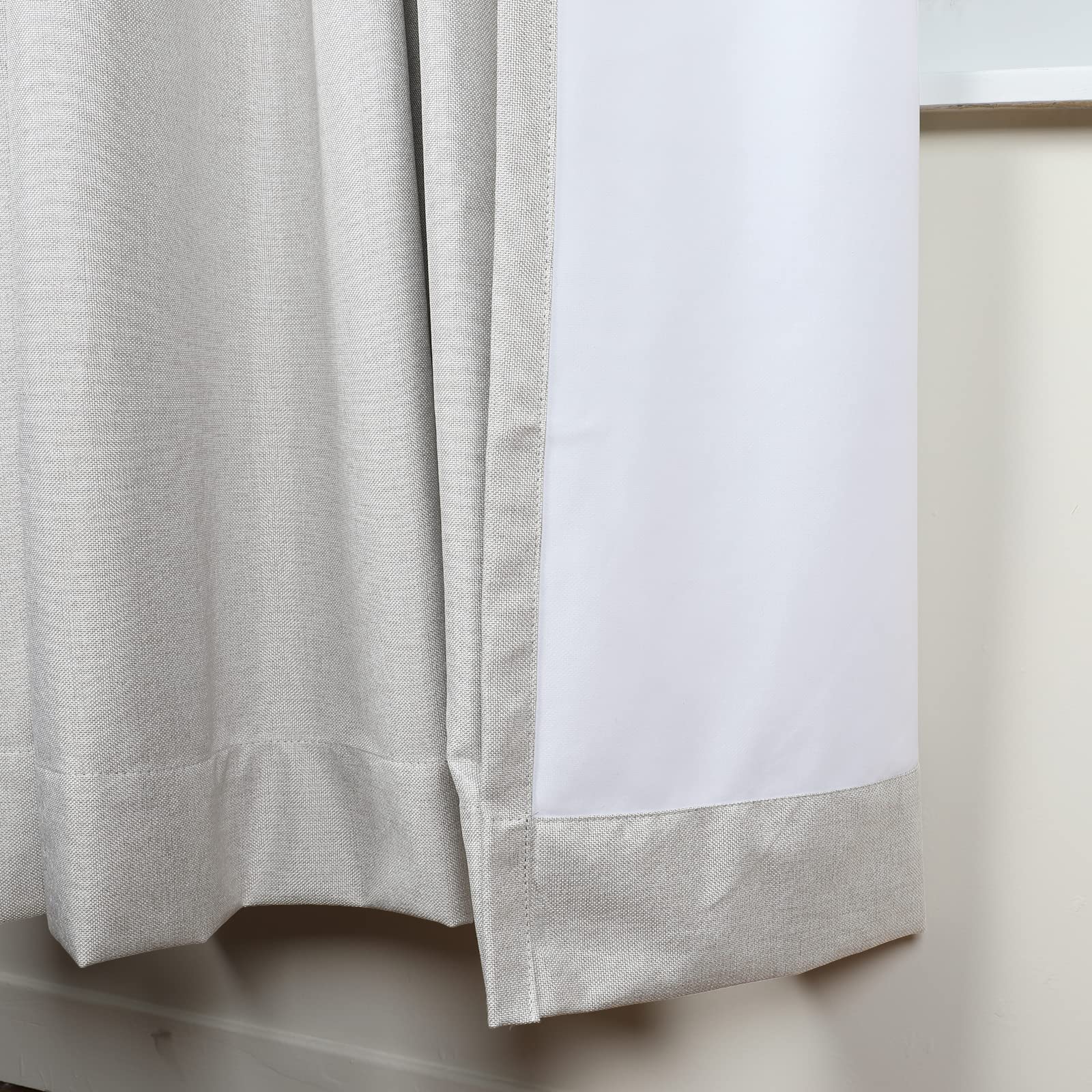TWOPAGES Beige Pinch Pleated Blackout Curtains for Bedroom - Thermal Insulated Linen Blend Drapes, Set of 2 Panels (58x84 Inches) - Perfect for Privacy, Light Blocking & Window Treatment in Living Room, Nursery or Home Office