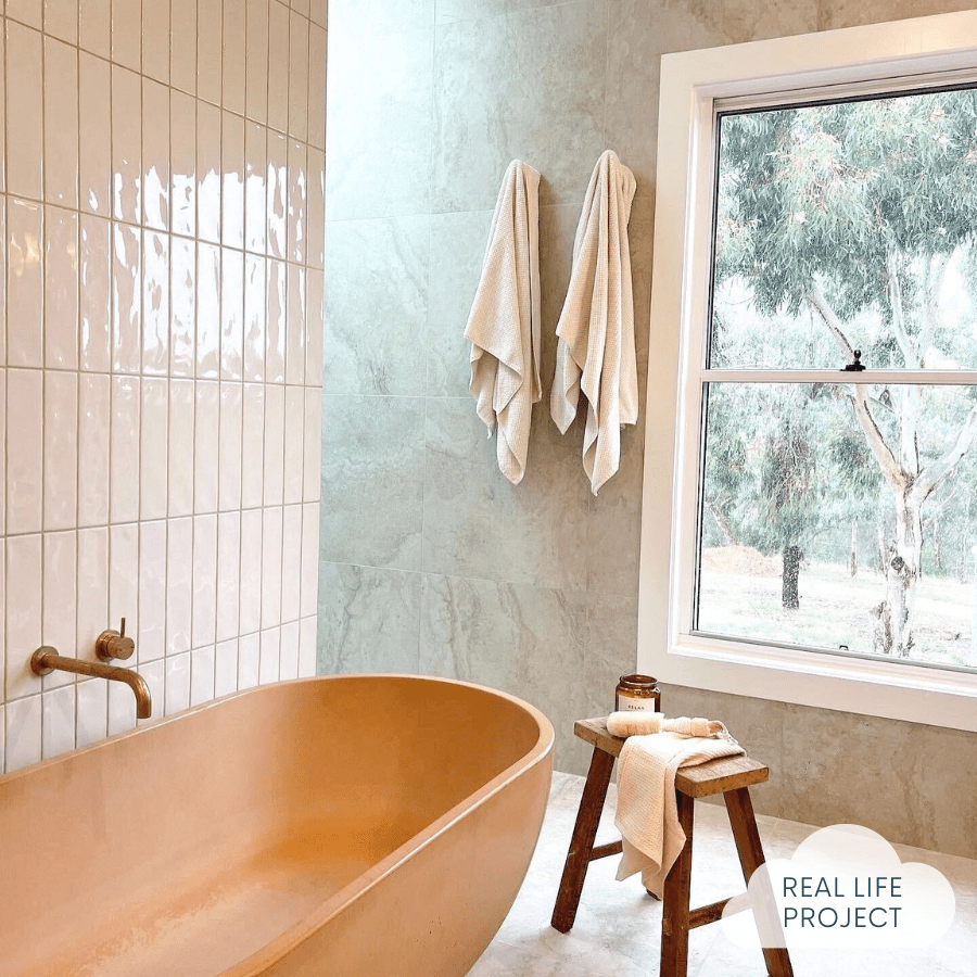 Byron Travertine Look Ivory Matte Tile - Premium Ceramic Floor & Wall Tile for Bathroom, Kitchen, and Living Room Renovation
