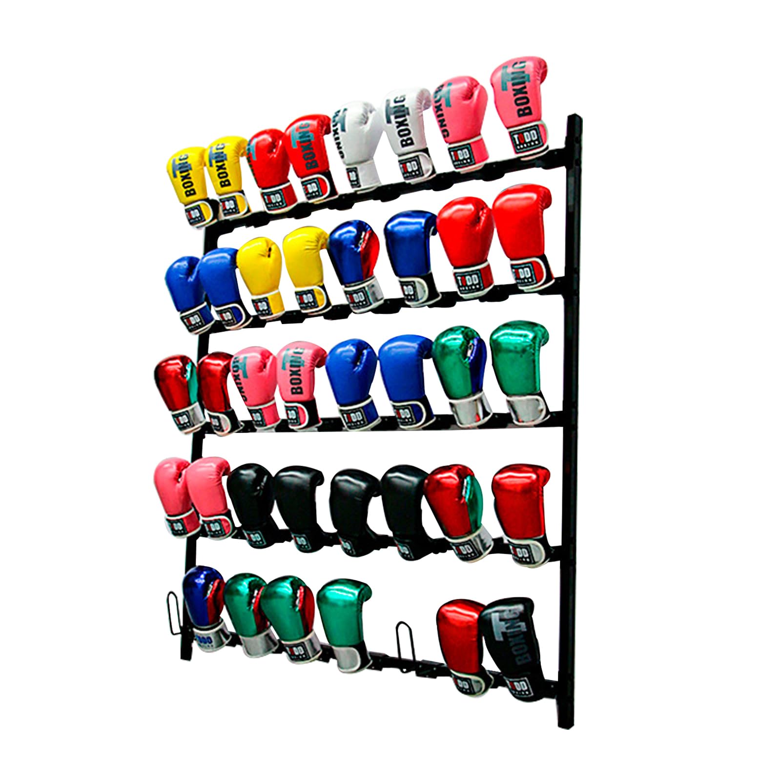 20-Pair Wall Mount Boxing Glove Storage Rack & Dryer - Heavy Duty Organizer for Boxing Gloves, MMA Gear & Sports Equipment - Perfect for Gym, Garage & Home Training Areas