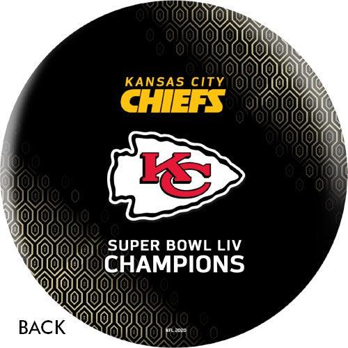 Kansas City Chiefs Super Bowl 54 Champions Commemorative Black Bowling Ball - Official NFL Licensed Collectible for Fans, Sports Bars & Game Room Decor