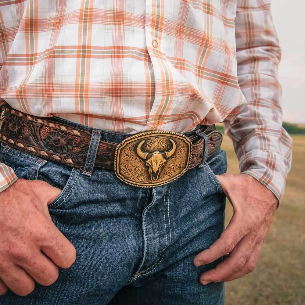 Wild Ambition Buckle - Premium Leather Belt Buckle for Men & Women | Western, Cowboy, Biker Style | Perfect for Jeans, Workwear & Outdoor Adventures
