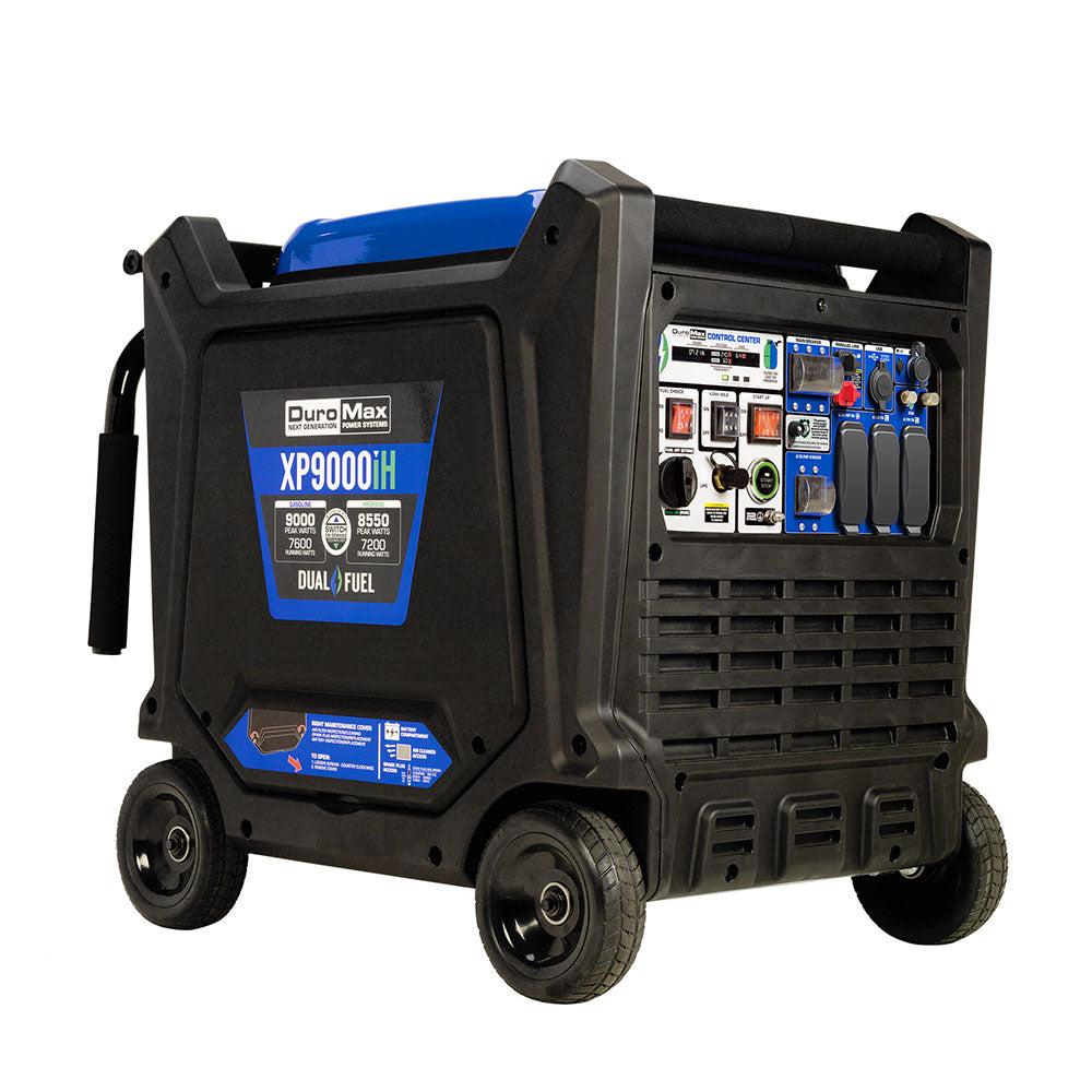 9,000 Watt Dual Fuel Portable Inverter Generator with CO Alert - Reliable Backup Power for Home, Camping & Emergency Use