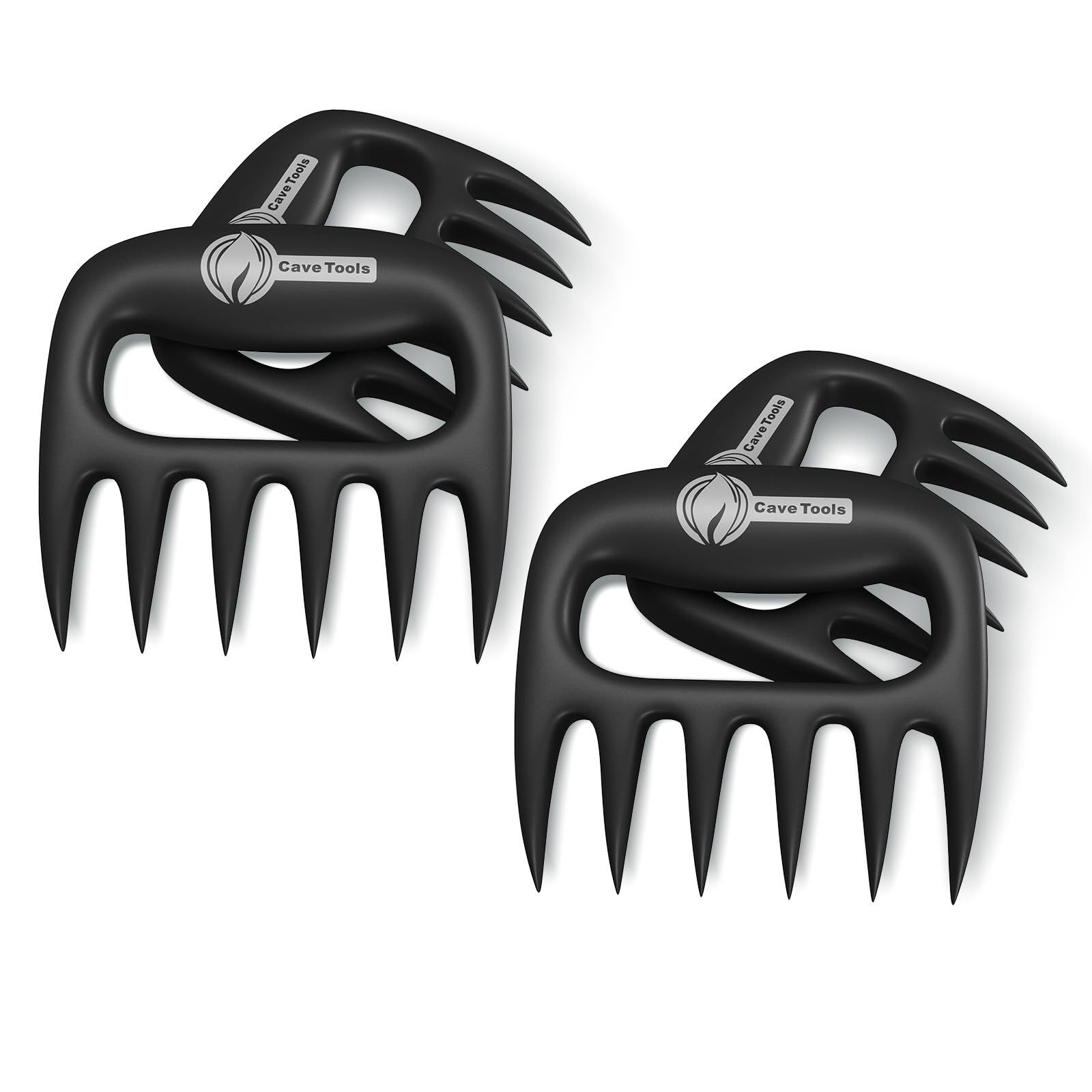 Premium Meat Shredding Claws for Pulled Pork, Chicken, Turkey & Beef - Heavy Duty BBQ Grill Tools for Smoking, Slow Cooking & Food Handling - Gun Metal (2 Pack) - Perfect for Backyard BBQs, Tailgating & Home Kitchen Use