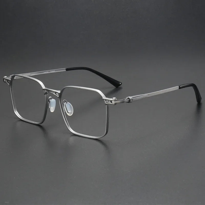 Aror Unisex Full Rim Big Square Titanium Eyeglasses 49418 - Lightweight Durable Frame for Men & Women - Perfect for Reading, Work, and Everyday Use