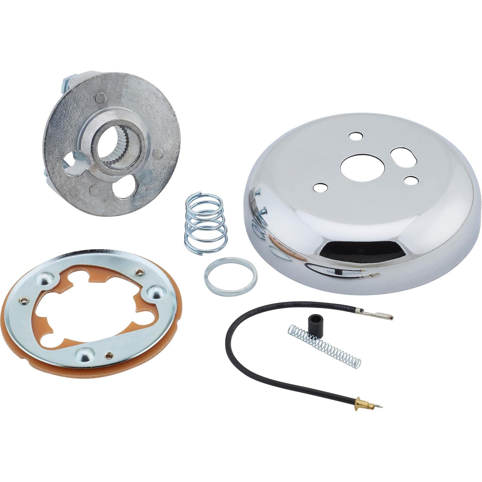 Speedway Motors 3-Bolt Steering Wheel Adapter for 1969-94 GM Vehicles - Chrome Universal Fit Non-Telescopic Column - 1/4