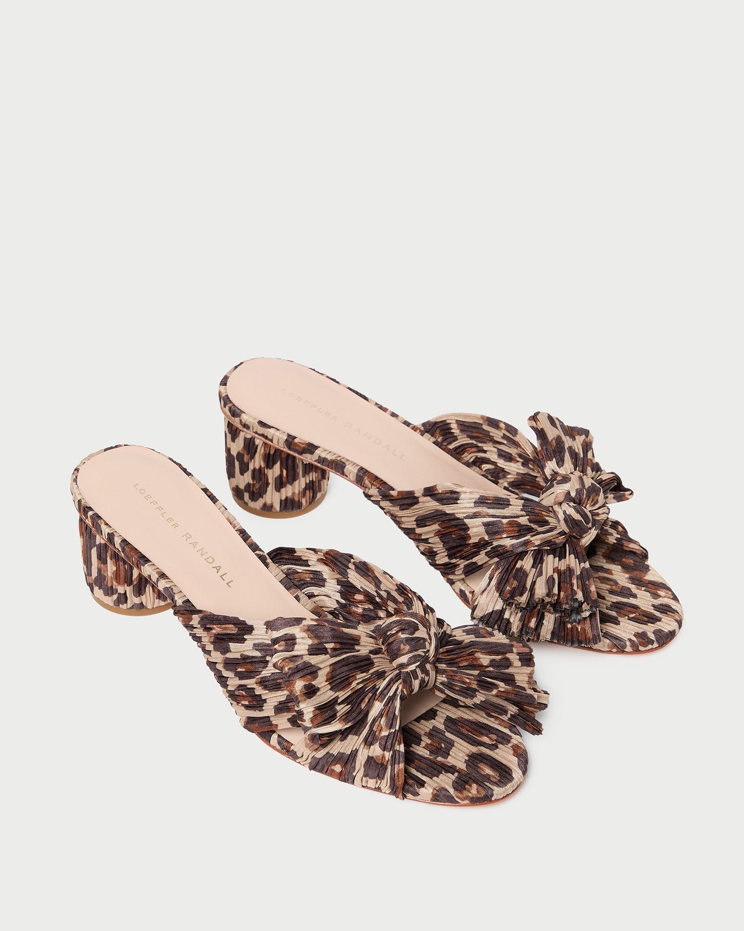 Emilia Leopard Print Pleated Bow Sandals for Women - Comfortable Summer Casual Shoes for Beach, Party & Date Night
