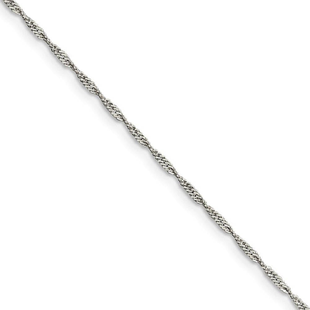 1.4mm Sterling Silver Singapore Chain Necklace for Women - Elegant & Durable