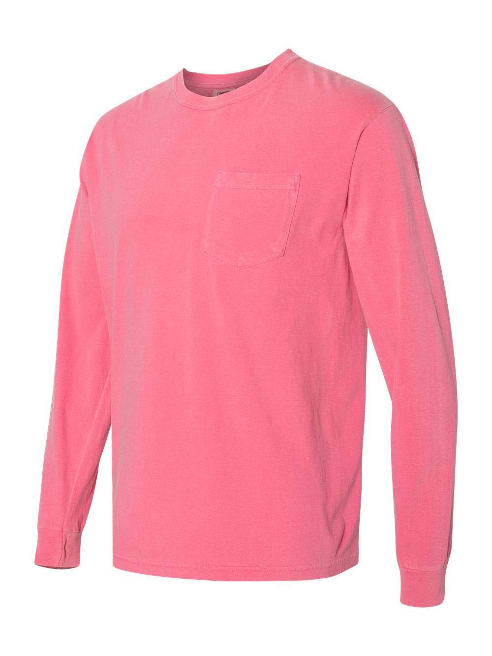 Comfort Colors Chouinard 4410 Heavyweight Long Sleeve Cotton Pocket T-Shirt for Men - Durable Workwear & Casual Style for Outdoor Activities and Everyday Wear