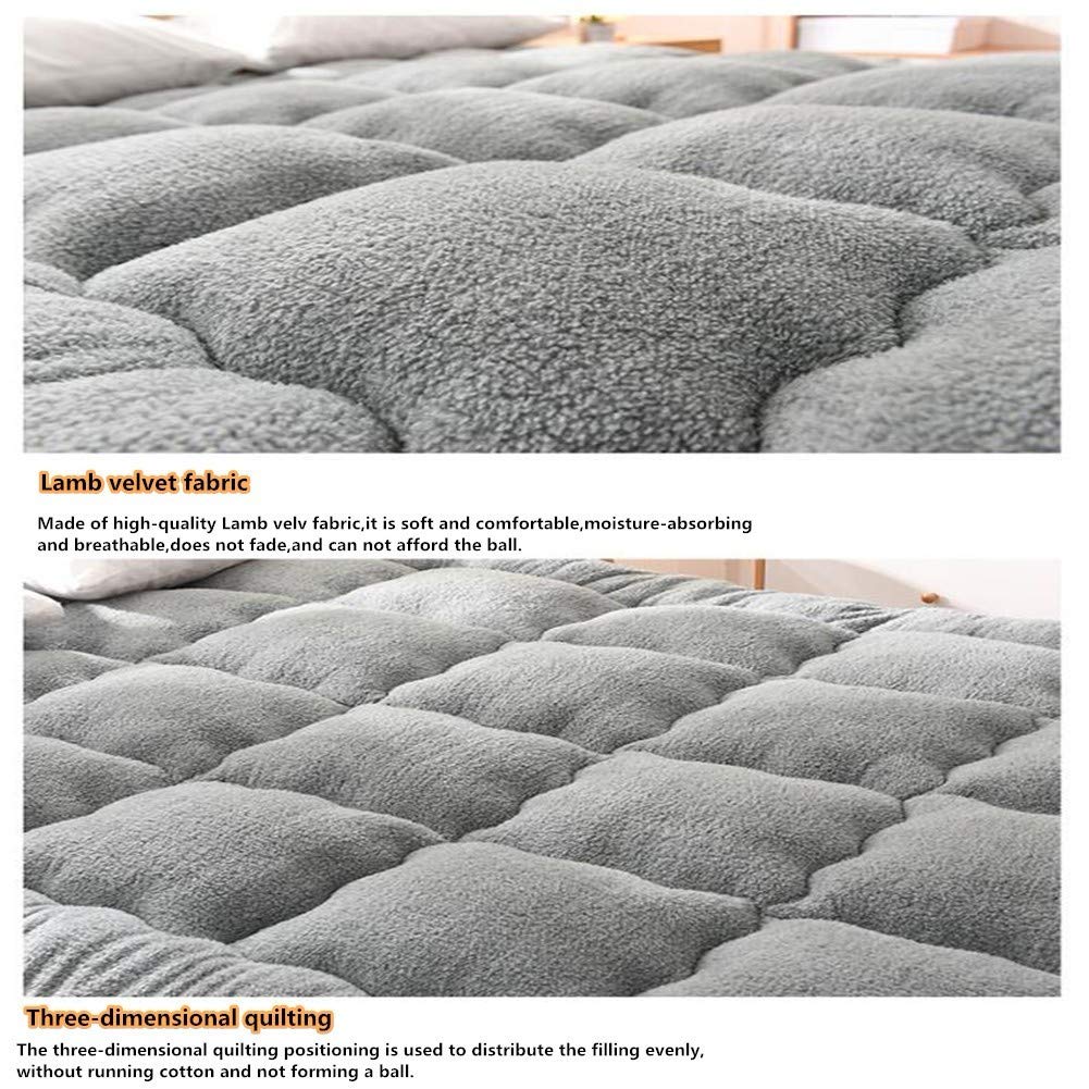 Thick Winter Floor Mattress - Breathable Slow Rebound Japanese Futon Tatami Mattress - Foldable Portable Sleeping Pad for Dorm, Guest Room & Camping - 90x200cm (35x79inch)