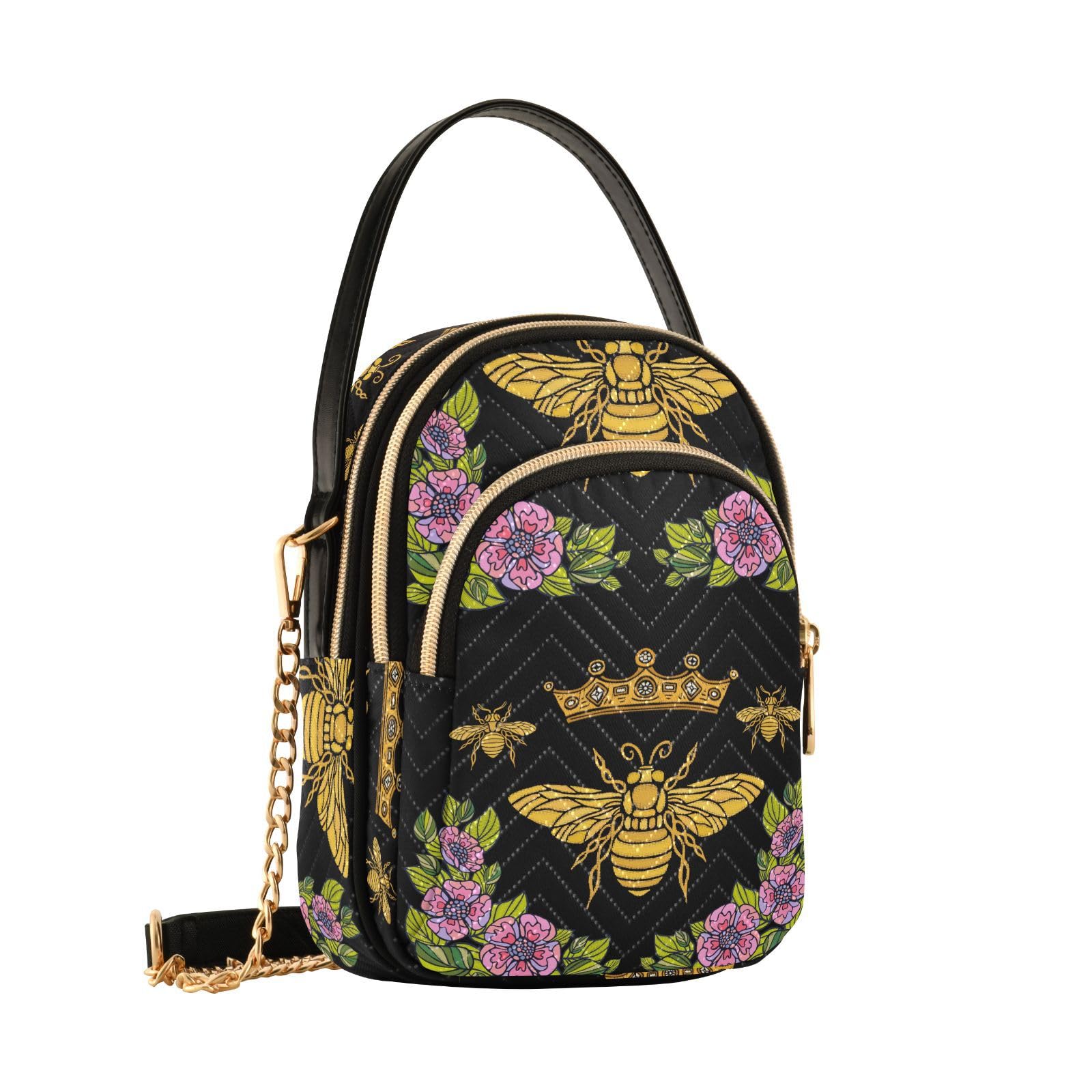 Trendy Quilted Crossbody Bags for Women - Pink Butterfly Design Travel Handbag with Phone Pocket | Perfect for Daily Use, Shopping & Travel Accessories