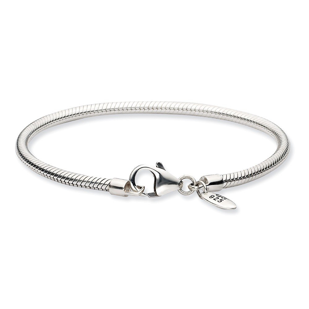 Jewels By Lux Sterling Silver Reflections Lobster Clasp Bead Anklet - Elegant Adjustable Ankle Bracelet for Women, Perfect for Beach, Party & Everyday Wear
