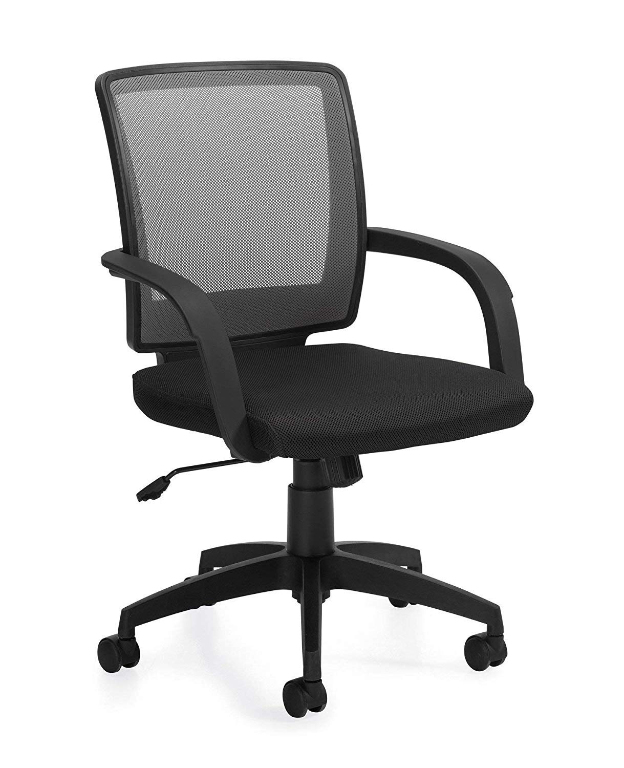 GOF Double 4-Person Workstation Cubicle Office Partition - 11'D x 12'W Room Divider with Black Chair | Modern Office Furniture for Shared Workspaces & Open Floor Plans