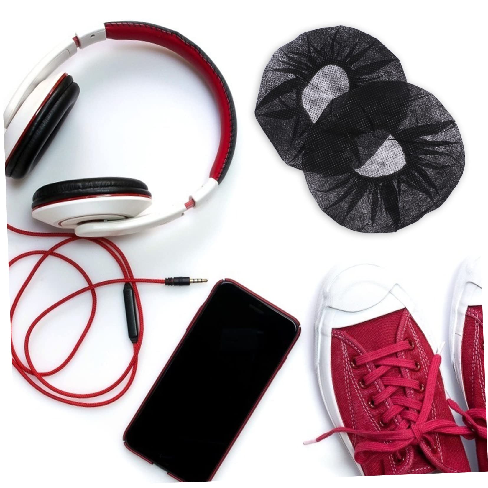 OSALADI 200 Pcs Disposable Headphone Covers - Hygienic Earphone Protectors for Shared Headphones, Comfort Fit for Gym, Workouts & Public Use - Perfect for Fitness Studios, Salons & Public Spaces