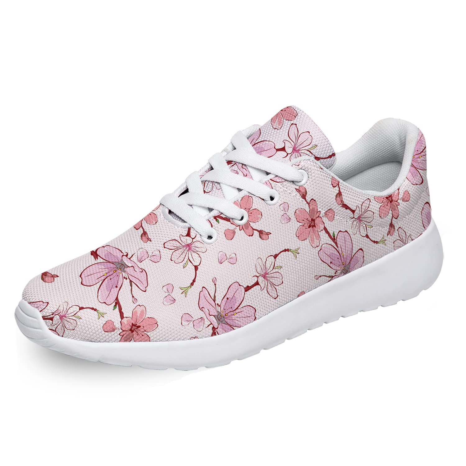 Cherry Blossom Running Shoes for Women & Men - Lightweight Walking & Tennis Sneakers with Floral Design - Perfect Gift for Him & Her - Ideal for Jogging, Gym Workouts and Casual Wear