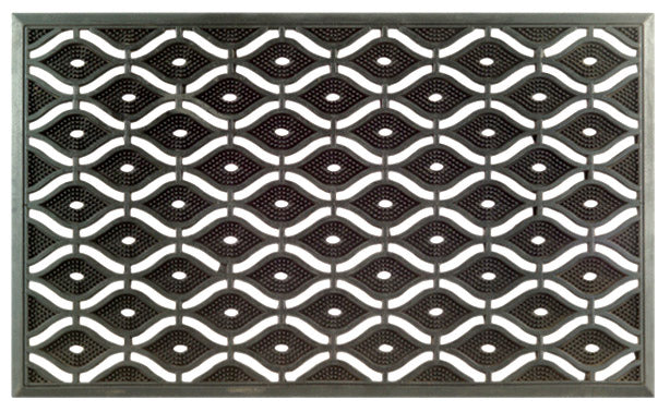 Eco-Friendly Recycled Rubber Doormat with Eye Pin Design - Non-Slip, Durable Entryway Rug for Home, Office & Outdoor Use