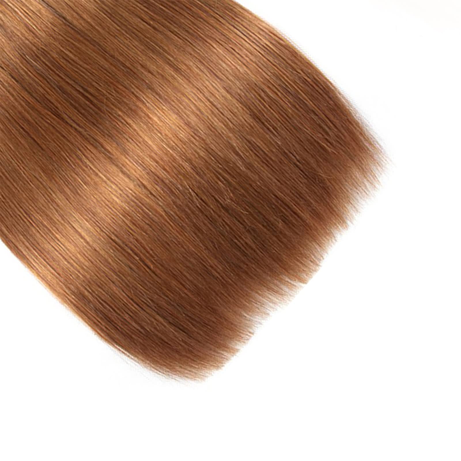 Brazilian Virgin Human Hair Bundles - Ombre Straight Hair Extensions 3 Bundles (22 24 26 Inch) T1B/30 Color for Natural Look | Perfect for Daily Styling, Parties & Special Occasions