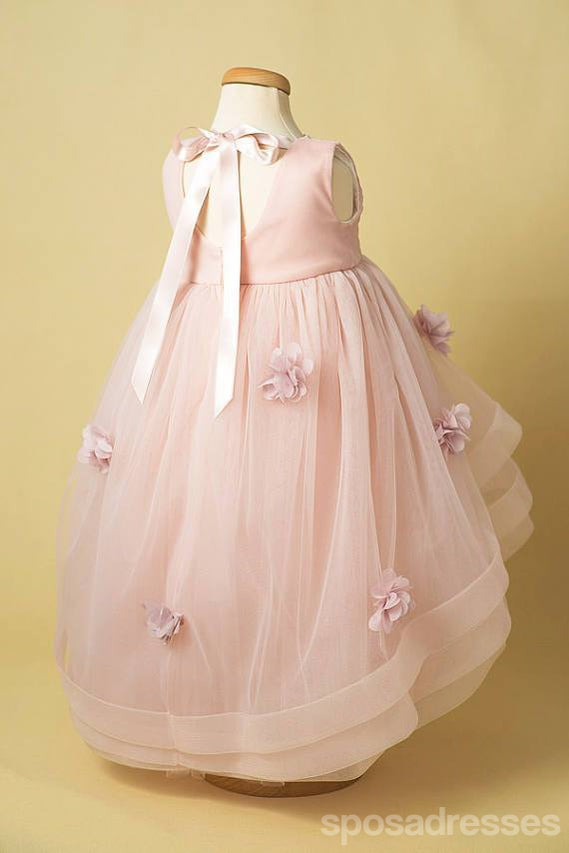 Handmade Light Pink Tulle Flower Girl Dress for Toddlers - Elegant & Affordable Flower Girl Dresses (FG071) | Perfect for Weddings, Birthday Parties & Special Occasions