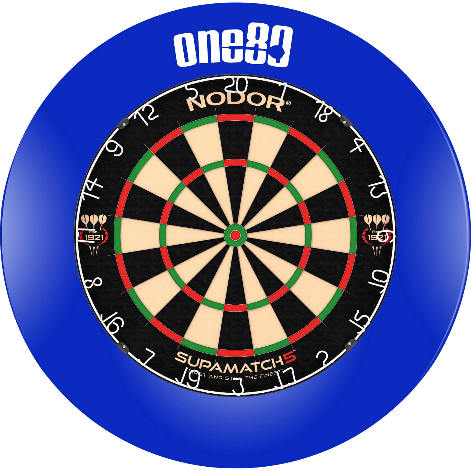 One80 Printed Dartboard Surround & Dartboard Bundle - Premium Dartboard Set for Home & Pub - Perfect for Game Rooms, Bars, and Recreational Play