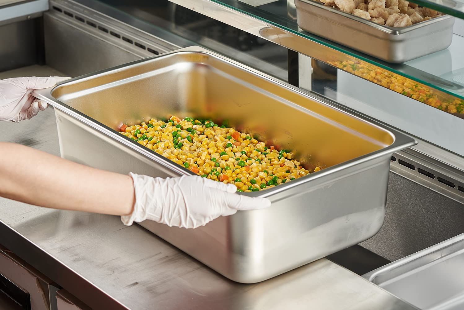 6-Pack Commercial Grade 18/8 Stainless Steel Anti-Jam Hotel Pans with Lids - 6 Inch Deep NSF Certified Food Pans for Buffet, Catering & Restaurant Steam Tables - Perfect for Banquets, Food Service & Commercial Kitchens