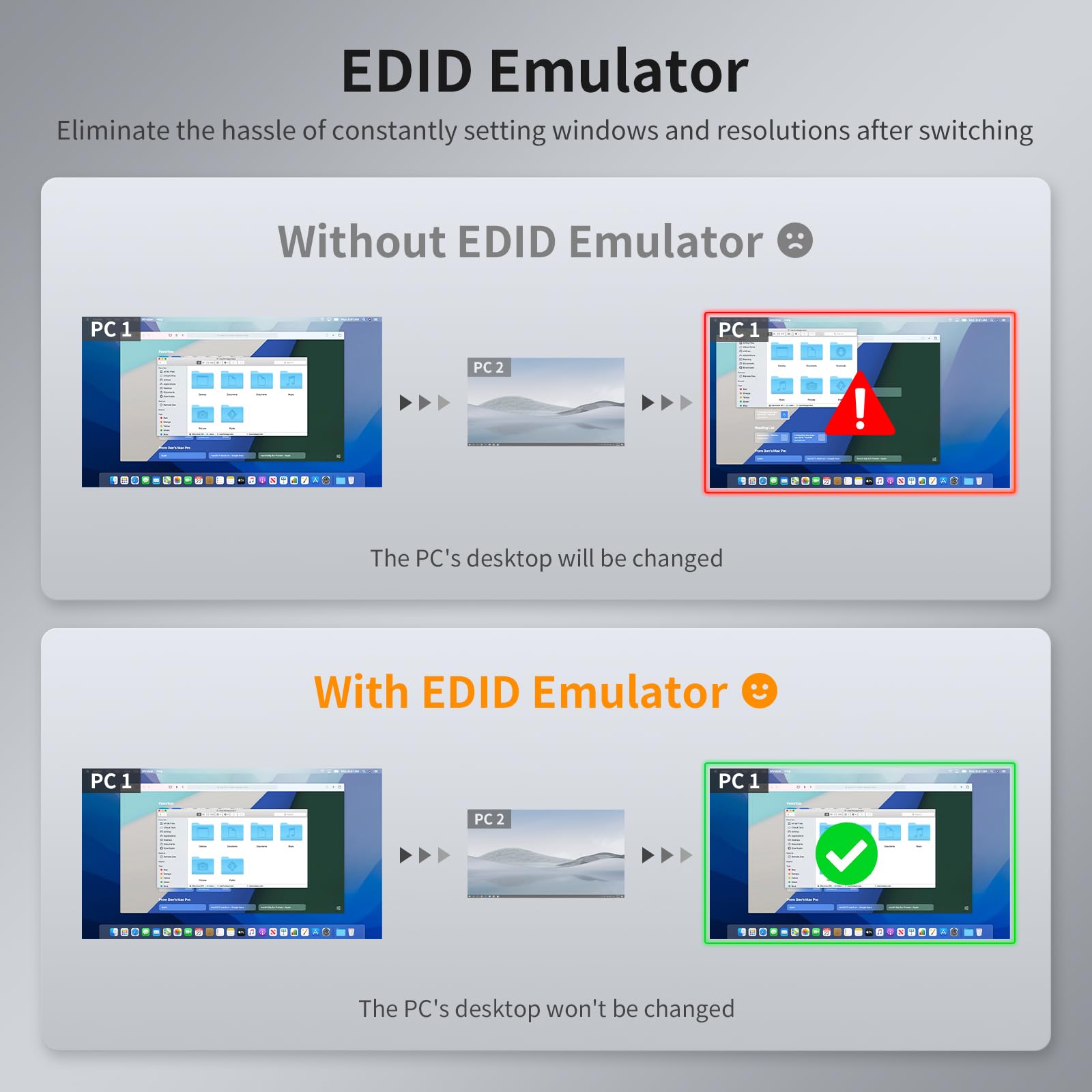 TESmart USB 3.0 HDMI KVM Switch 4 Port - 4K@60Hz 1 Monitor for 4 Computers | Supports Headset, Audio & Microphone | EDID Emulator, Hotkey & Remote Switch | Perfect for Home Office, Gaming & Multi-Device Workstations