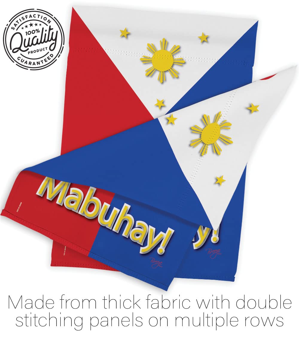 Philippines National Flag Set 28x40in w/Flagpole - Breeze Decor for Home & Garden