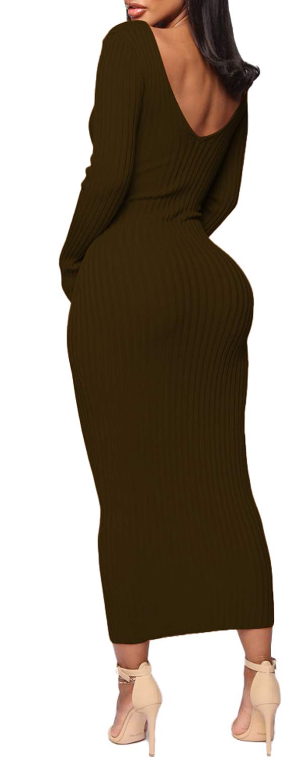SheKiss Women's Plus Size Off Shoulder Sweater Dress - Long Sleeve Bodycon Business Cardigan for Work & Office Outfits | Professional Attire, Formal Wear, Business Casual Style