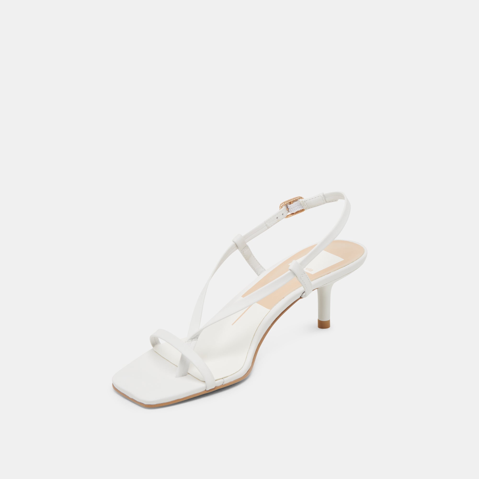 LAURY HEELS True White Leather Women's Shoes - Elegant High Heels for Weddings, Parties & Office Wear