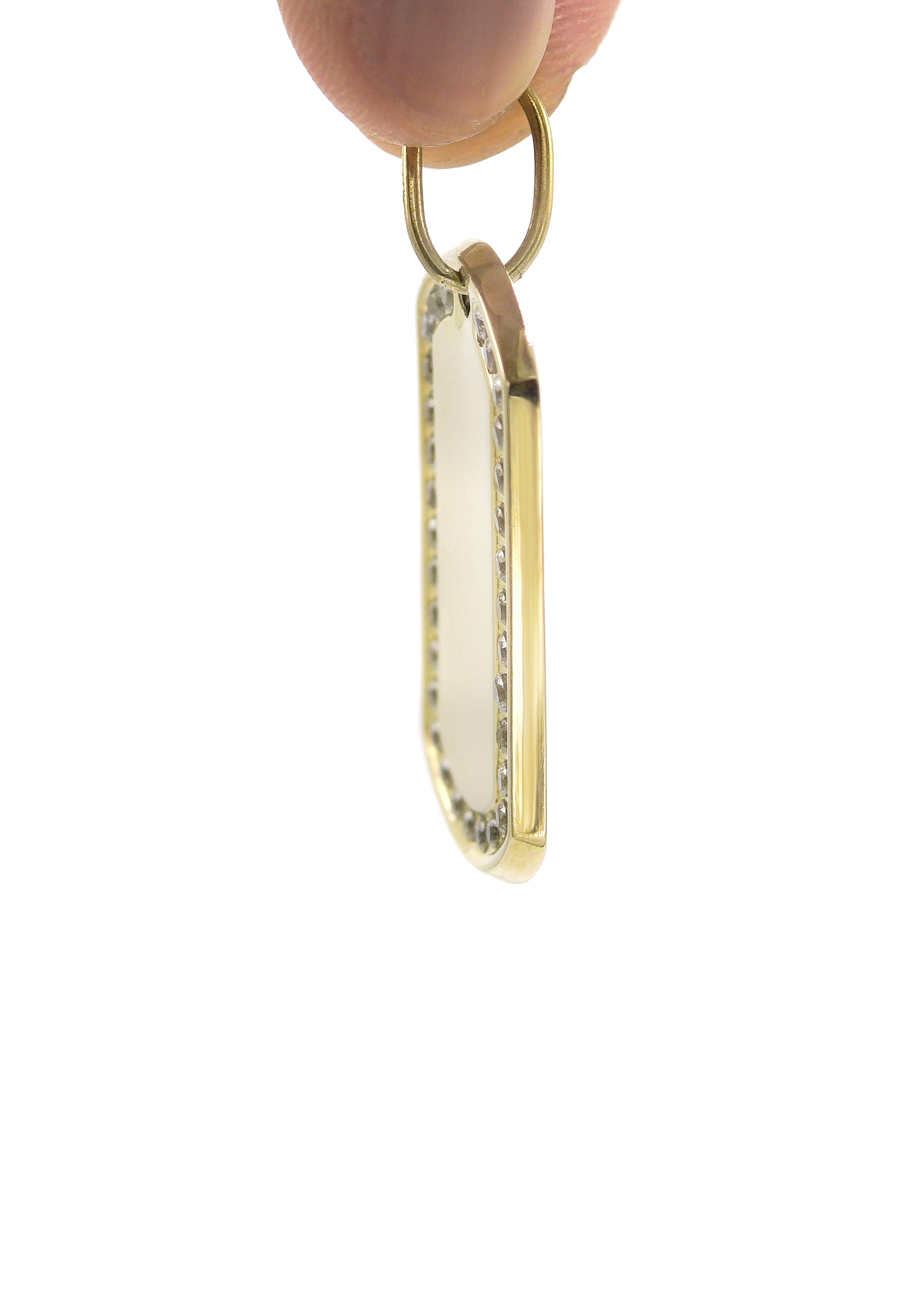10K Gold Dog Tag Pendant Necklace - Personalized Custom Sizing for Men & Women - Perfect for Military, Gifts, and Everyday Wear