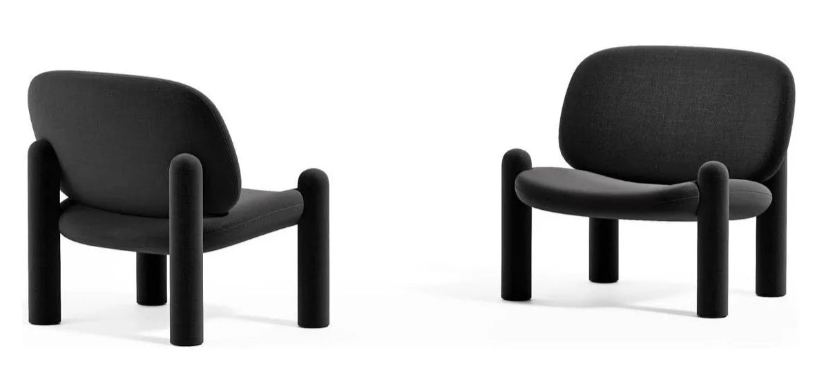 Driade Tottori Armchair - Modern Lounge Chair for Living Room, Bedroom & Office - Comfortable Upholstered Accent Chair with Wooden Legs