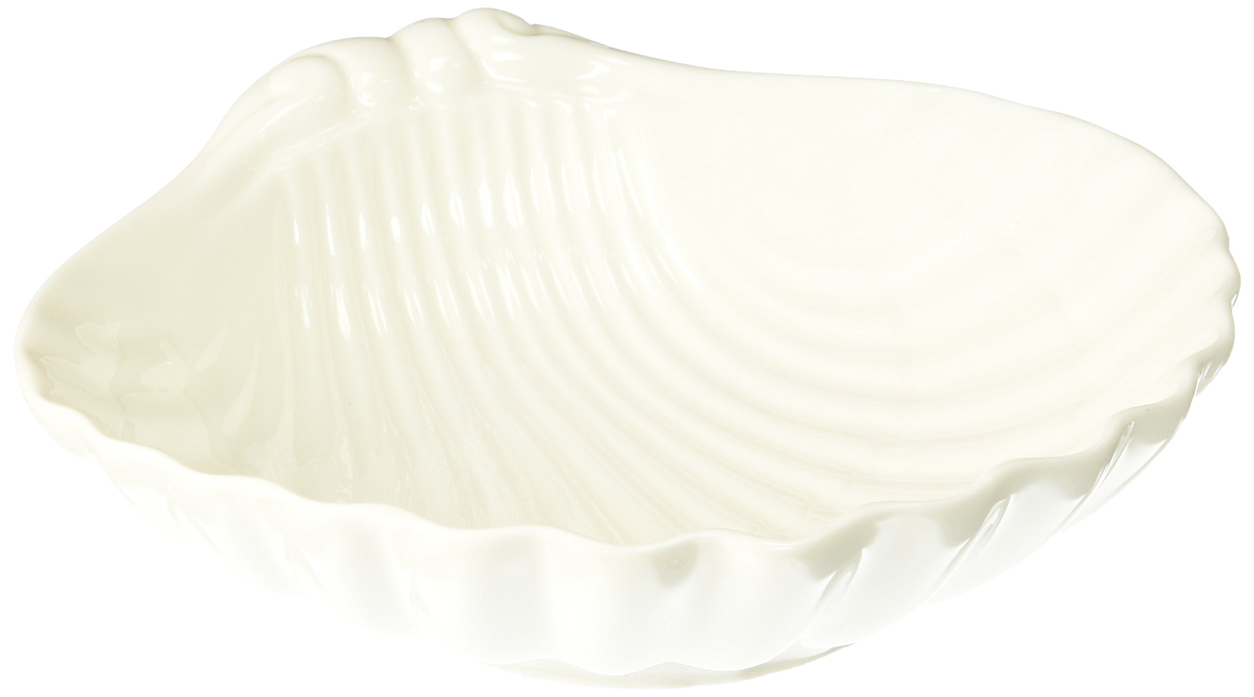 Abbott Collection White Shell Soap Dish - Elegant Bathroom Organizer for Sink Countertop, Perfect for Luxury Hotels, Spas & Home Decor