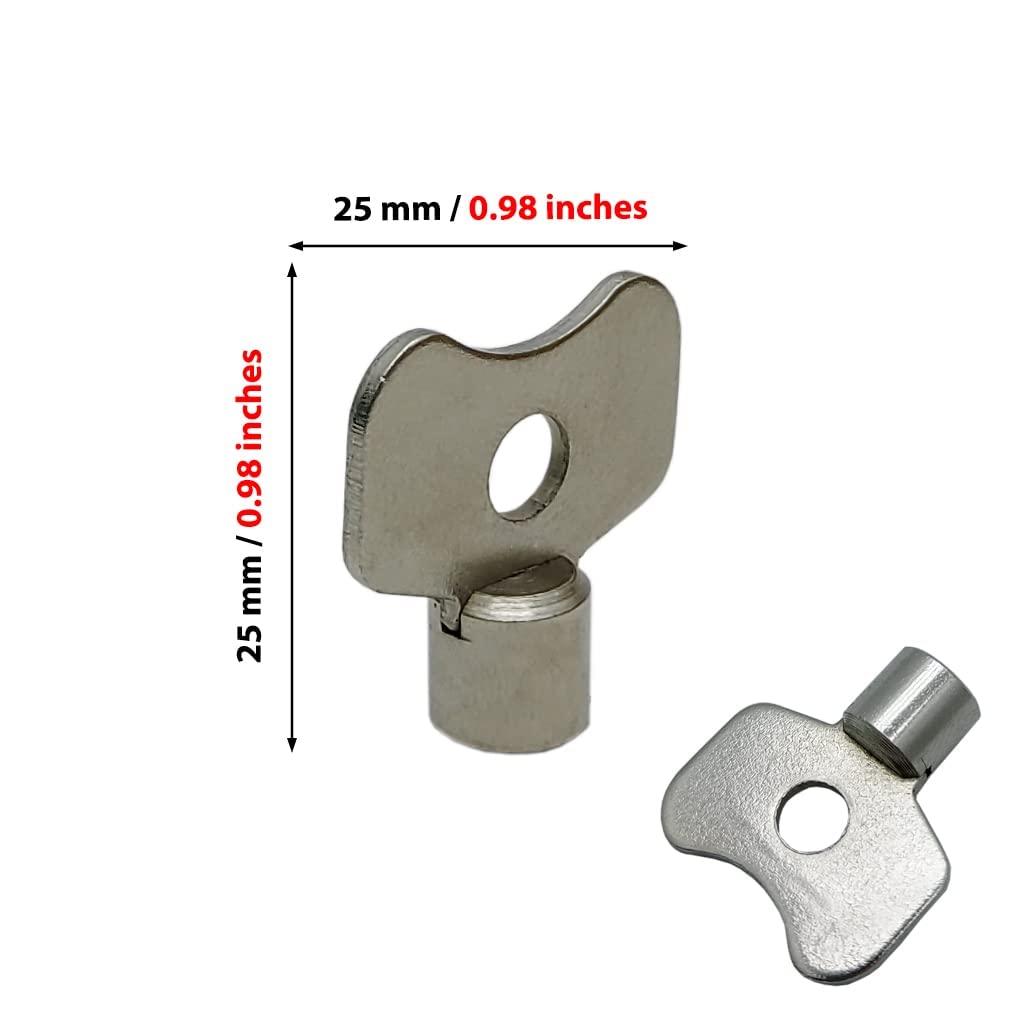 YAPIKAN Radiator Bleeding Air Valve Key Set - 5 Piece Square Bleeder Valve Tool for Old & New Home Heating Systems - Essential Plumbing Tool for Radiator Maintenance & Water Release - Perfect for DIY Home Heating Repairs & Winter Preparation