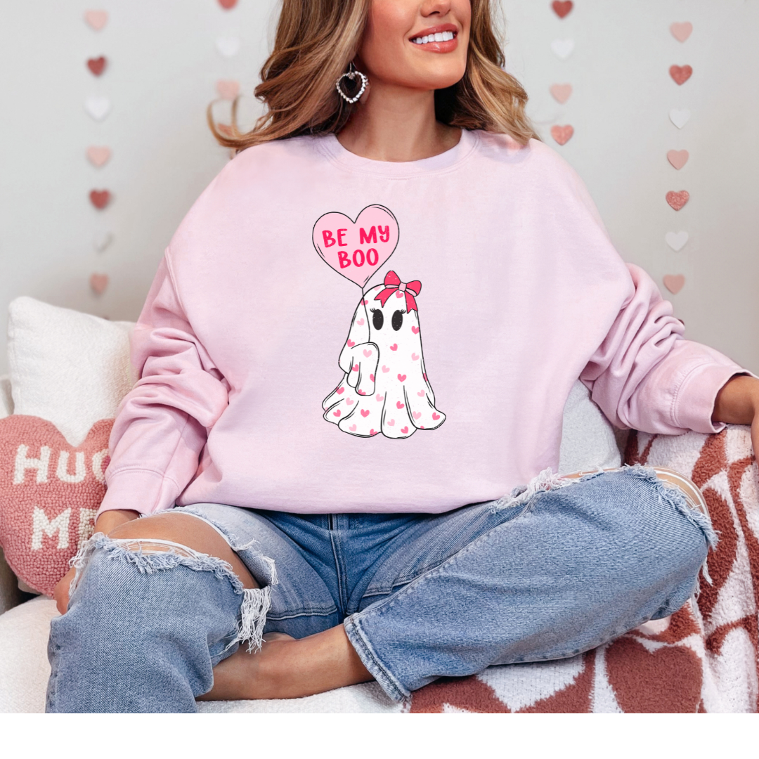 Be My Boo Graphic Sweatshirt - Cute Couple Hoodie for Valentine's Day & Anniversary Gifts - Perfect for Date Nights & Romantic Outfits
