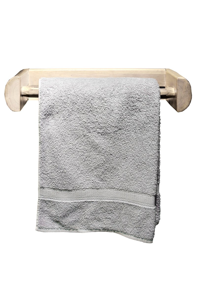 BLACK FOREST DECOR Montana Towel Rack - Unfinished Wood Bathroom Organizer for Rustic Farmhouse Decor | Perfect for Bathrooms, Kitchens & Laundry Rooms
