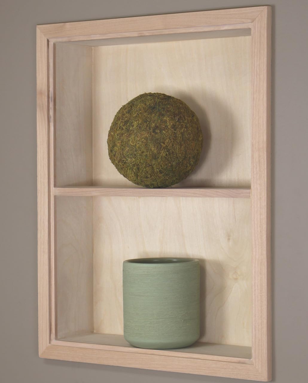 14x18 Inch Sloane Recessed Wall Niche Medicine Cabinet - Solid Wood Bathroom Storage Shelf Insert - Made in USA - Unfinished Plain Back - Perfect for Bathroom Organization & Modern Home Decor