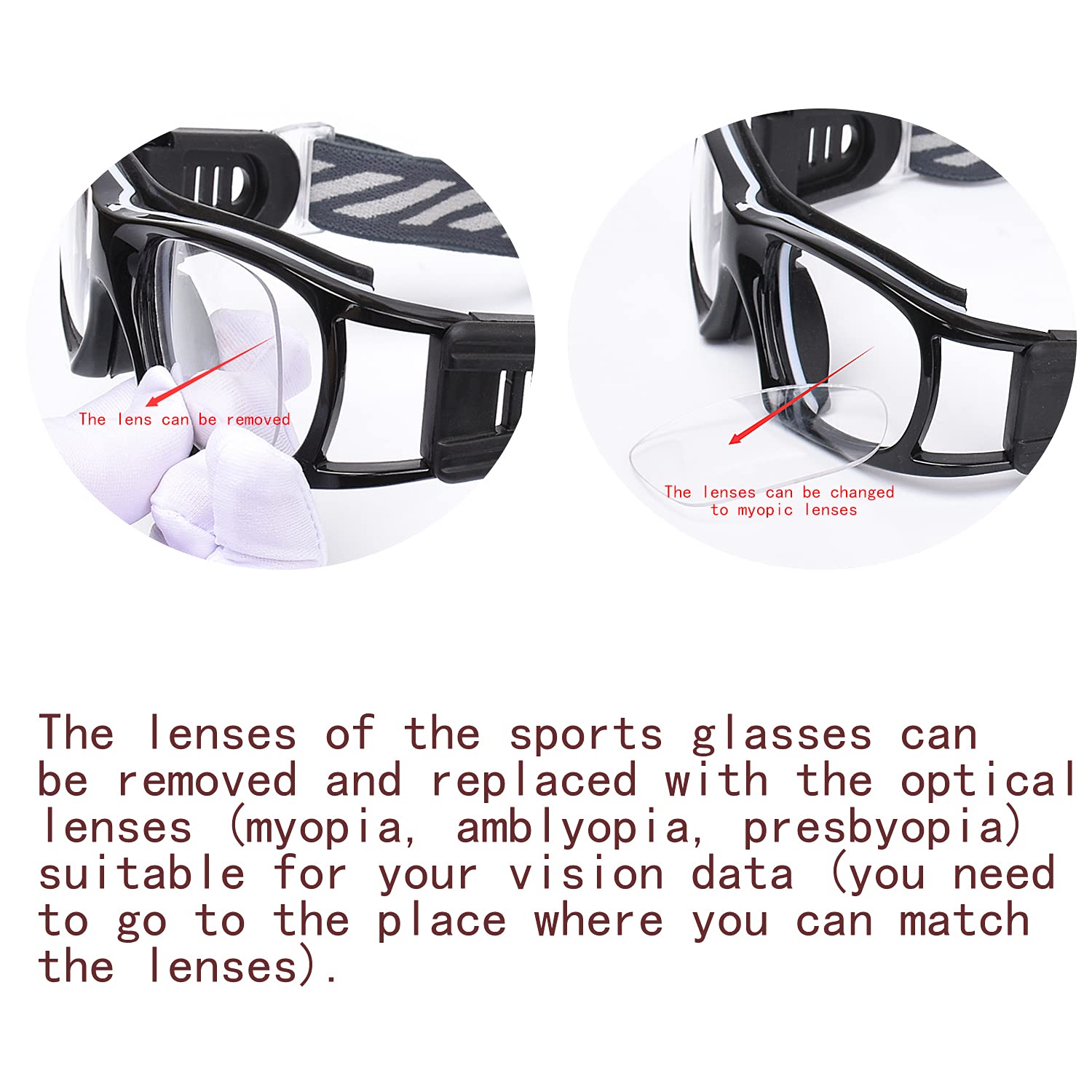 Anti-Fog Sports Goggles for Men & Women - Basketball, Football Protective Eyewear with Shock Resistance - Perfect for Outdoor Activities, Running & Cycling