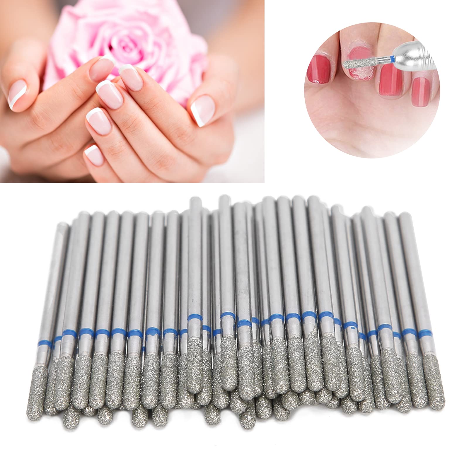 2 Pack Nail Drill Bits Set - M-41.25 Abrasion Resistant Nail Grinding Heads for Professional Manicures & Pedicures | Portable Nail Polishing Tools for Home Salon & Nail Care | Perfect for Men's Grooming & Indoor Nail Maintenance
