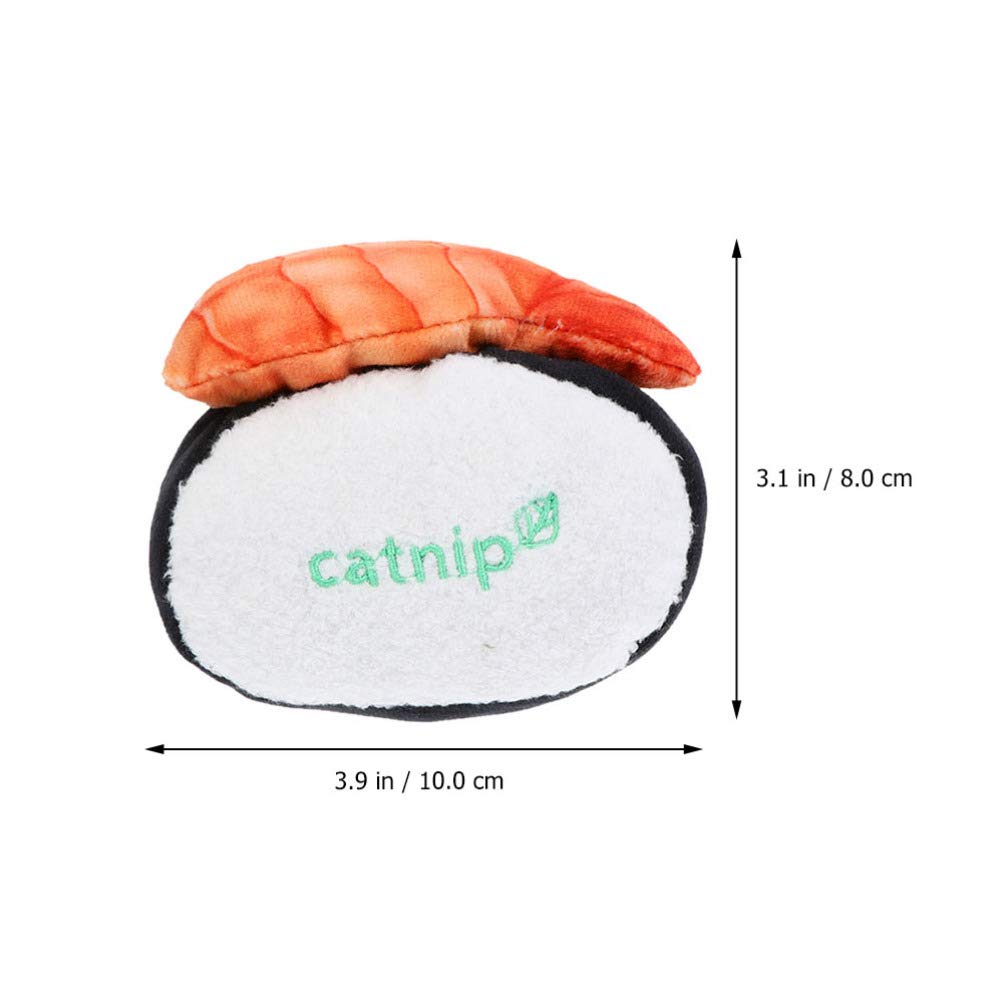 UKCOCO Interactive Kitten Plush Toys - 3PCS Sushi-Shaped Cat Chew Toys with Crinkle, Squeaky & Rattle Sounds - Soft Teething Toys for Indoor Cats - Perfect for Playtime, Training & Stress Relief