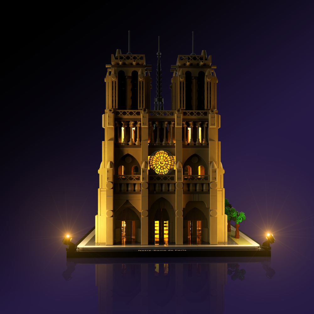 LEGO® Notre Dame de Paris #21061 Light Kit - DIY Lighting Set for LEGO Architecture Models | Perfect for Home Decor, Display & Gift Giving