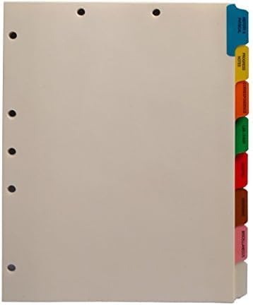 Medical Chart Divider Sets with Side Tabs - 1/8th Cut (50 Sets of 8 Tabs, 4 Boxes) - Perfect for Hospital, Clinic & Office Organization - Durable Patient File Dividers for Medical Records Management