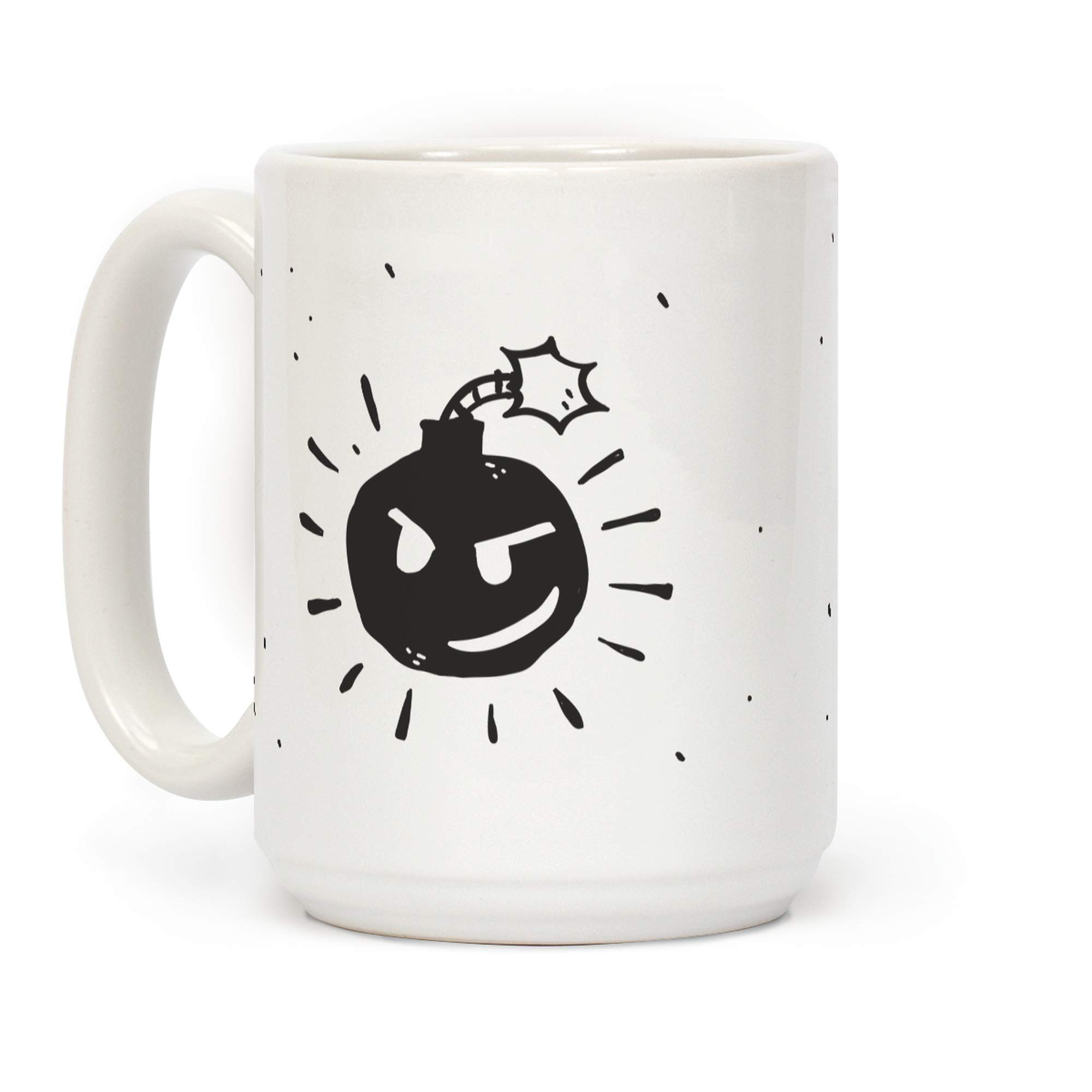 LookHUMAN Sex Bob-omb White 15oz Ceramic Coffee Mug - Funny Gaming Gift for Men & Women - Perfect for Home, Office or Gamer Gifts