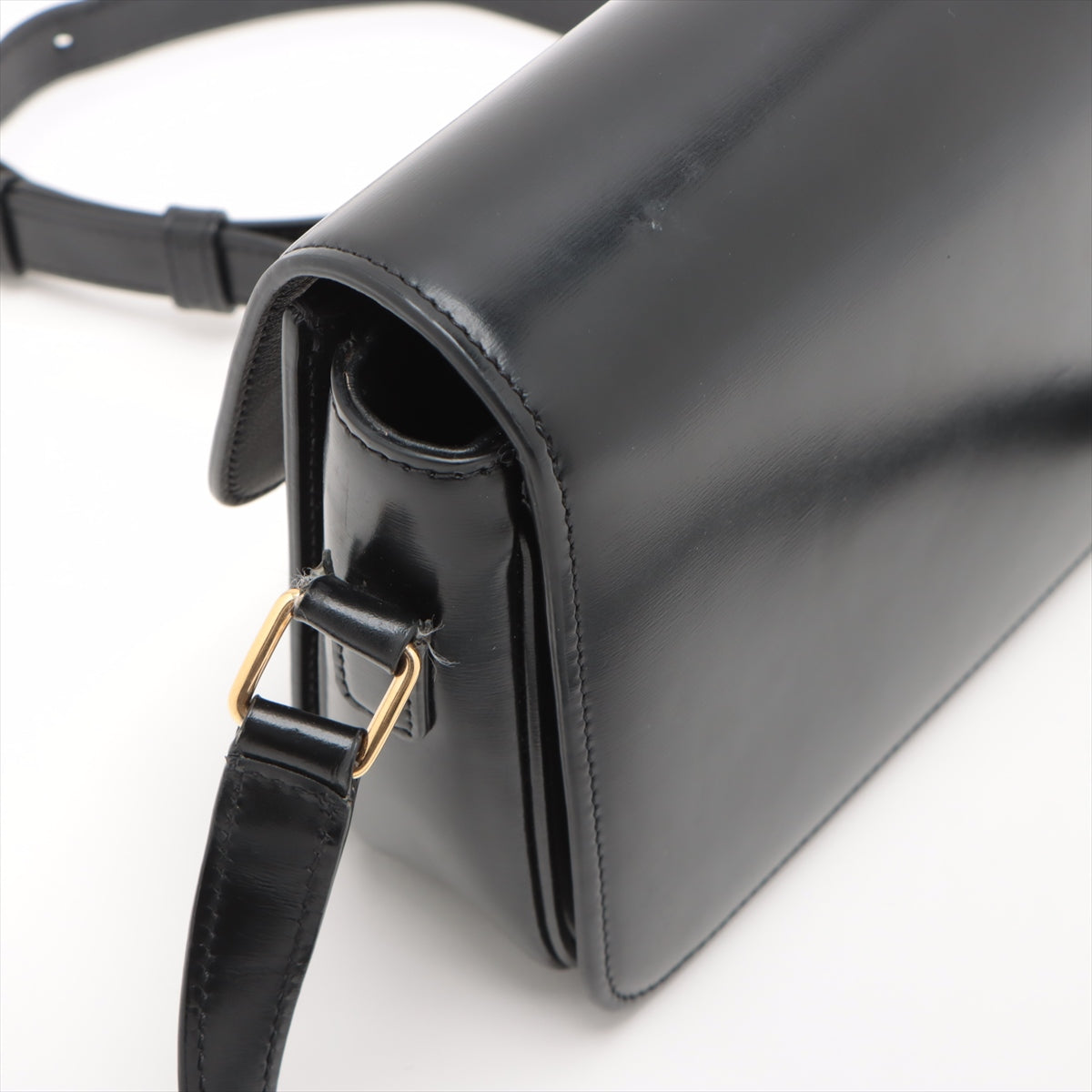 CELINE Teen Triomphe Leather Shoulder Bag Black | Luxury Crossbody Purse for Women | Perfect for Date Night, Office & Travel