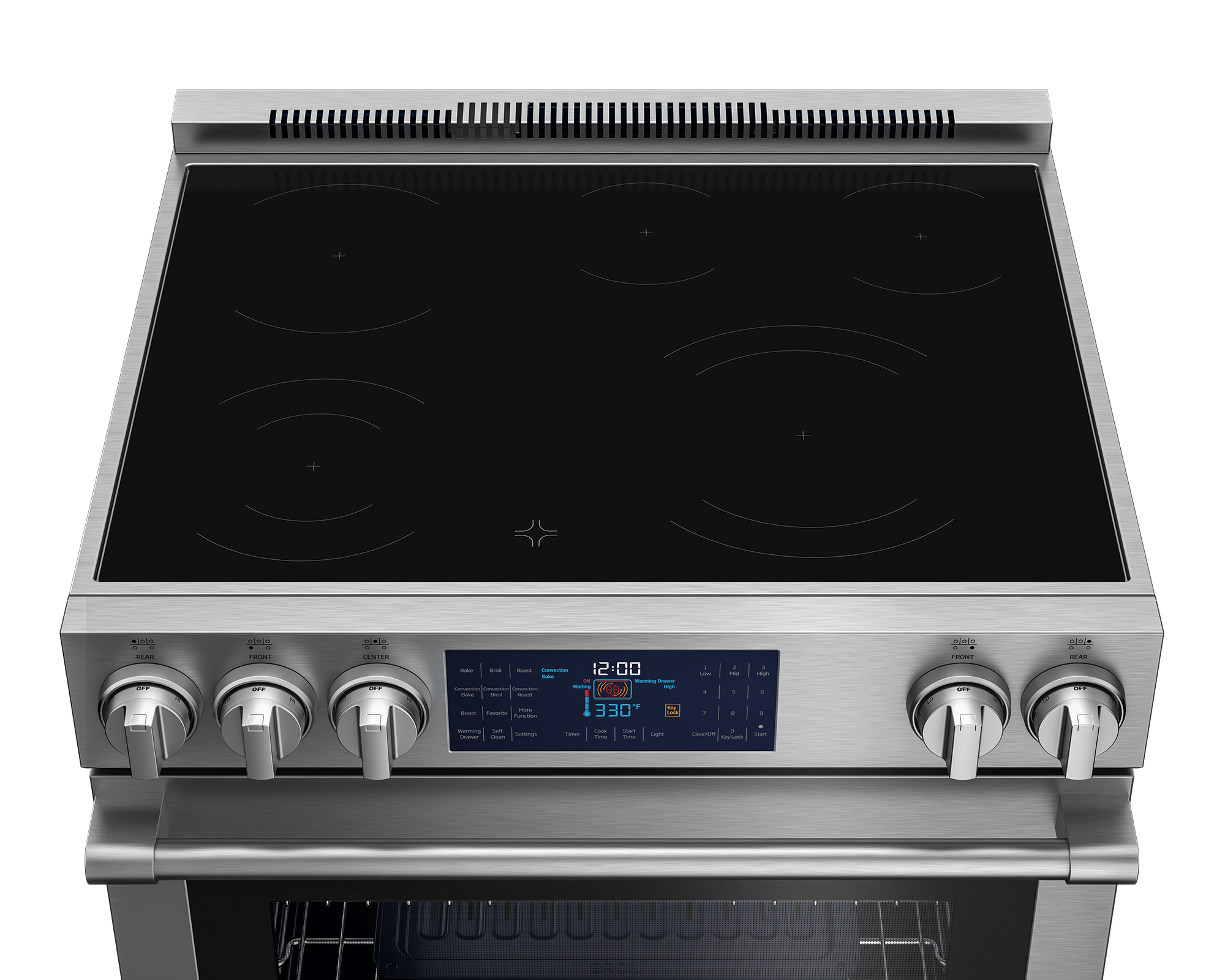 Beko SLER30432SS 30-Inch Stainless Steel Slide-In Electric Range - 4 Burner Cooktop, Convection Oven - Perfect for Modern Kitchens & Home Cooking