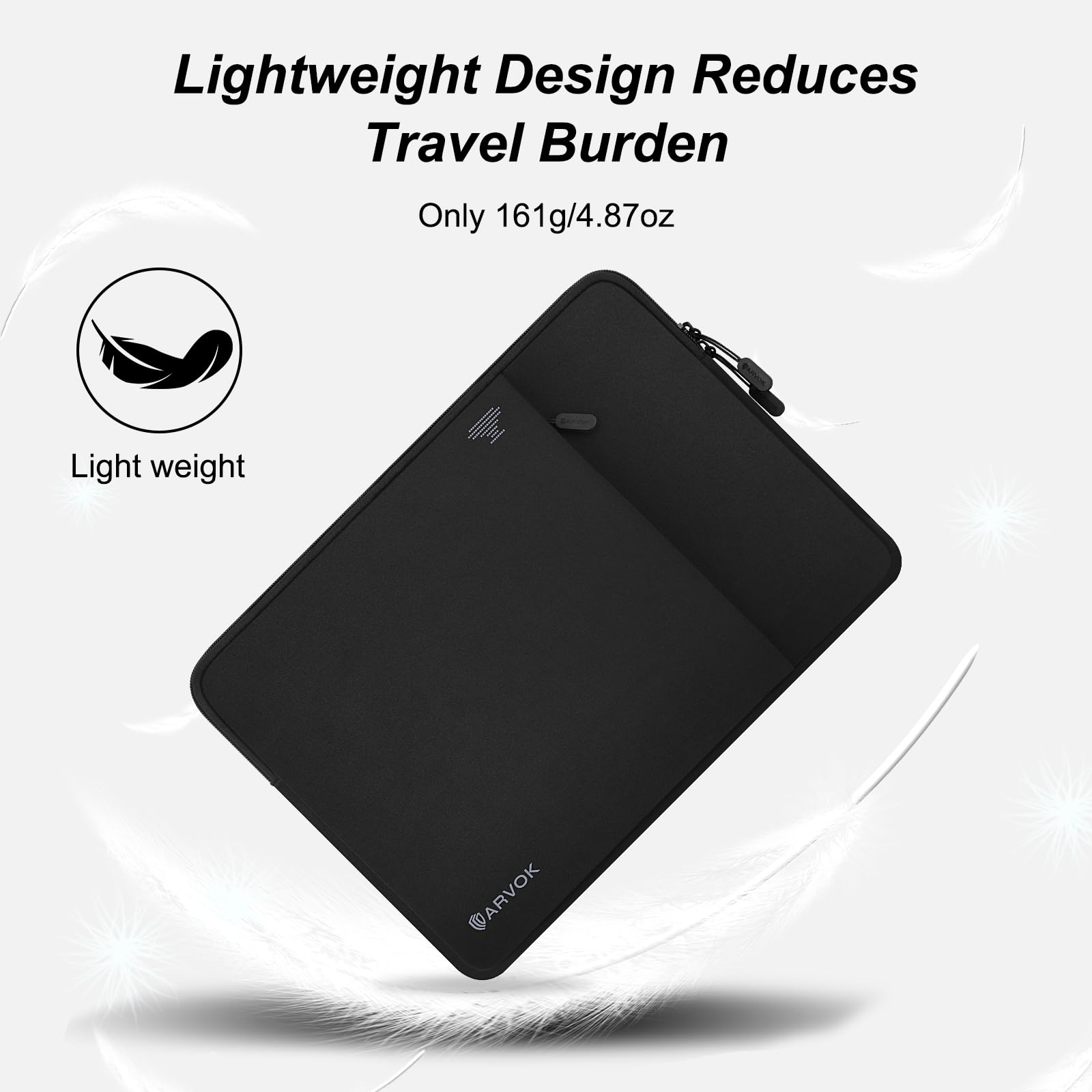 Shockproof 15-16 Inch Laptop Sleeve with Front Pocket - 360° Protective Laptop Case for MacBook Air/Pro, Lenovo, HP, Dell, Asus & Acer - Perfect for Work, Travel & School (Black)